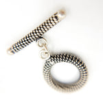 Load image into Gallery viewer, Black Rhodium Sterling Silver Toggle Clasp