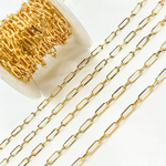 Load image into Gallery viewer, V149GP. Gold Plated 925 Sterling Silver Flat Paperclip Link Chain