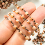 Load image into Gallery viewer, Coated Peach Quartz Wire Chain