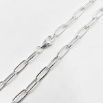 Load image into Gallery viewer, Sterling Silver Smooth Paperclip Necklace