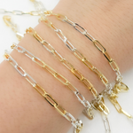 Load image into Gallery viewer, Z57GS. Gold Plated Sterling Silver Flat Paperclip
