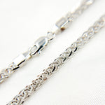 Load image into Gallery viewer, 14K Solid White Gold Wheat Chain