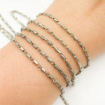 Load image into Gallery viewer, Oxidized 925 Sterling Silver Bar Link Chain