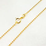 Load image into Gallery viewer, 14K Solid Yellow Gold Ball Link Chain