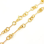 Load image into Gallery viewer, 568/A080. 14K Solid Gold Hollow Bar and Rings Necklace