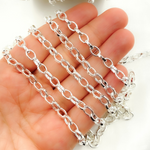 Load image into Gallery viewer, Sterling Silver Flat Oval Link Chain