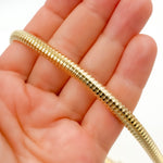 Load image into Gallery viewer, 268/680. 14K Solid Gold Snake Necklace