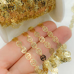 Load image into Gallery viewer, Gold Plated 925 Sterling Silver Flat Oval Design Link Chain.