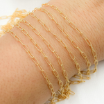 Load image into Gallery viewer, 14k Gold Filled Hammered Paperclip Chain