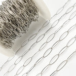 Load image into Gallery viewer, Oxidized Sterling Silver Twisted Oval Link Chain