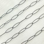 Load image into Gallery viewer, Black Rhodium Sterling Silver Diamond Cut Oval Link Chain