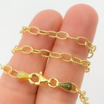 Load image into Gallery viewer, 80GP. Gold Plated Sterling Silver Textured Cable Necklace
