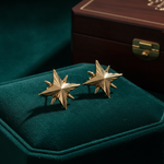 Load image into Gallery viewer, EFZ53568. 14K Solid Gold Star Stud Earrings