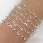 Load image into Gallery viewer, Sterling Silver Diamond Cut Oval Link Chain