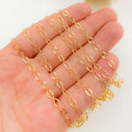 Load image into Gallery viewer, 14K Gold-Filled Diamond Cut Oval Link Chain