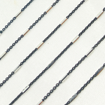 Load image into Gallery viewer, Oxidized 925 Sterling Silver Satellite Tube Chain