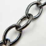 Load image into Gallery viewer, Black Rhodium Sterling Silver Smooth Cable Chain