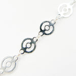 Load image into Gallery viewer, Sterling Silver Patterned Round Disc Link Chain