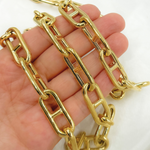 Load image into Gallery viewer, Gold Plated 925 Sterling Silver Hollow Marina Link Chain
