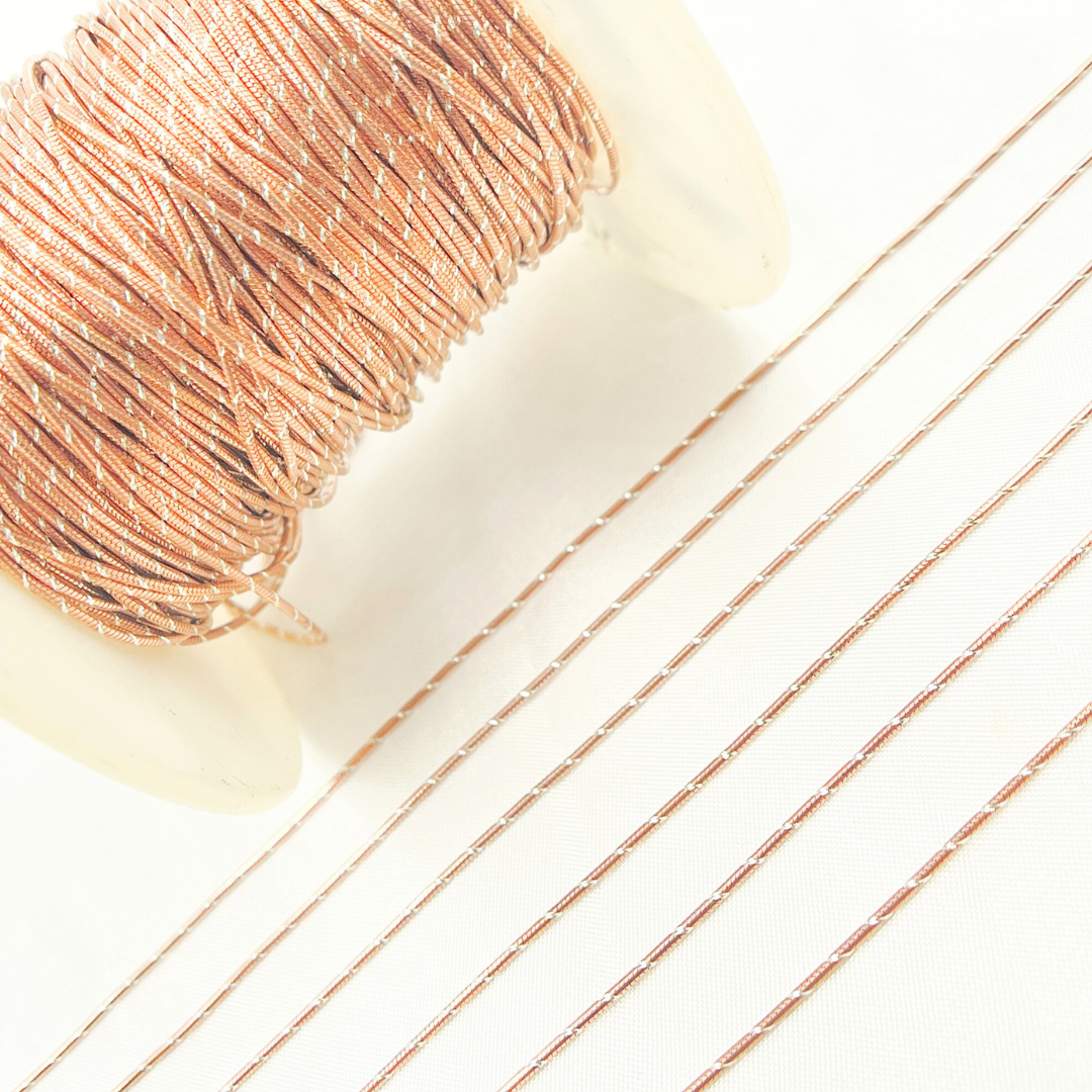 Rose Gold Plated 925 Sterling Silver Beading Chain