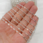 Load image into Gallery viewer, Sterling Silver Diamond Cut Paperclip Link Chain