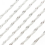 Load image into Gallery viewer, Sterling Silver Singapore Link Chain