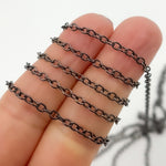 Load image into Gallery viewer, Black Rhodium Sterling Silver Smooth Oval Link Chain