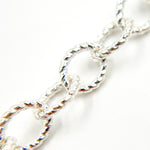 Load image into Gallery viewer, Sterling Silver Twisted Marquise Oval Link Chain