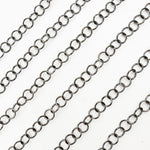 Load image into Gallery viewer, Black Rhodium Sterling Silver Cable Chain