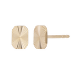 Load image into Gallery viewer, EFZ53578. 14K Solid Gold Rectangle Stud Earrings