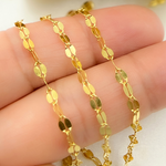 Load image into Gallery viewer, Gold Plated 925 Sterling Silver Flat Marina Link Chain.