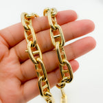 Load image into Gallery viewer, TRE006. 14K Yellow Gold Hollow Marina Chain – Bold, Thick Links