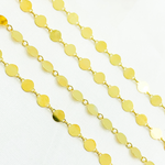 Load image into Gallery viewer, Gold Plated 925 Sterling Silver Flat Disc Chain.