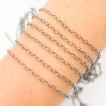 Load image into Gallery viewer, Oxidized Hammered Cable Chain