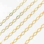 Load image into Gallery viewer, 14K Yellow Gold Filled Flat Diamond and Round Link Chain
