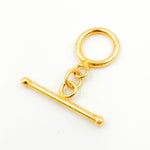 Load image into Gallery viewer, Gold Plated Sterling Silver Toggle Clasp