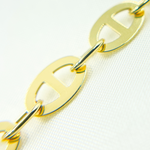 Load image into Gallery viewer, 14k Solid Yellow Gold Flat Mariner Link Chain