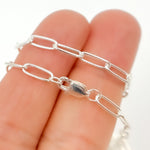 Load image into Gallery viewer, Sterling Silver Smooth Paperclip Necklace