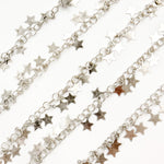 Load image into Gallery viewer, Oxidized Sterling Silver Star Dangle Chain