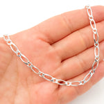 Load image into Gallery viewer, Sterling Silver Figaro Diamond Cut Necklace