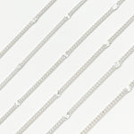 Load image into Gallery viewer, Sterling Silver Curb and Diamond Cut Link Chain