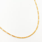Load image into Gallery viewer, 14K Solid Gold Round Figaro Link Chain