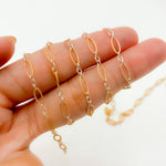 Load image into Gallery viewer, XM2131KTT. Two Tone Oval and Round Textured Links Chain