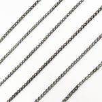 Load image into Gallery viewer, Black Rhodium Sterling Silver Wheat Chain