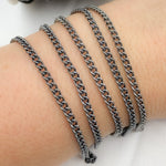 Load image into Gallery viewer, Oxidized Sterling Silver Curb Chain