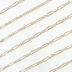 Load image into Gallery viewer, XM510TT. 1 Gold Filled Long & 3 Sterling Silver Short Link Chain