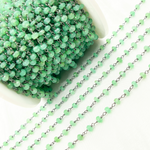 Load image into Gallery viewer, Chrysoprase Oxidized Wire Chain.
