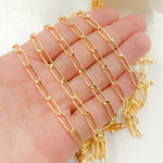 Load image into Gallery viewer, Gold Filled Curb Paperclip Chain