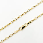Load image into Gallery viewer, 100HVR5614000. 14K Solid Yellow Gold Diamond-Cut Oval Rolo Hollow Chain Necklace
