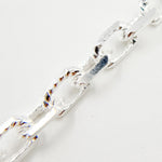 Load image into Gallery viewer, Sterling Silver Twisted & Diamond Cut Rectangle Chain